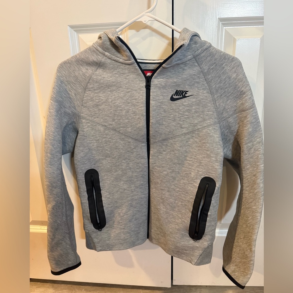 Nike Tech Kids Gray and Black Hoodie